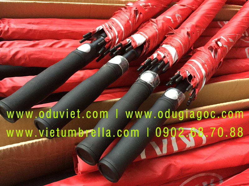 xưởng sản xuất ô dù cầm tay in logo quảng cáo